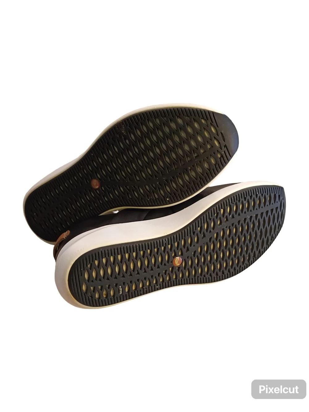 Clarks Un Rio Cross Black Leather Slip On Comfort Sneakers Women's Size 6